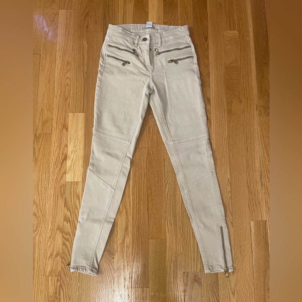 H&M Skinny Fit, Zippered Embellished Jeans